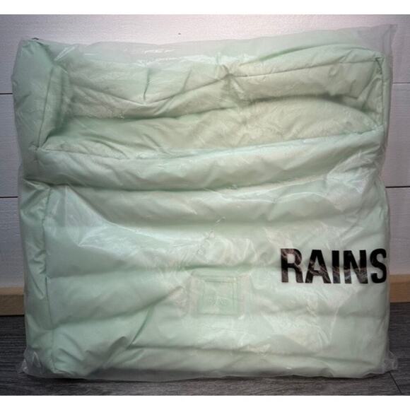 NWOT RAINS $140 Waterproof Loop Shopper Mini in Mineral Blue/Green - Picture 4 of 7